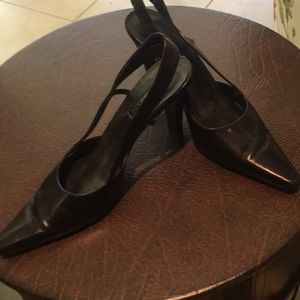 Black sling back shoe